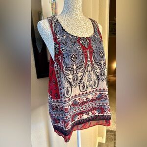 BIA Paisley Print Sleeveless Top 
Size Medium